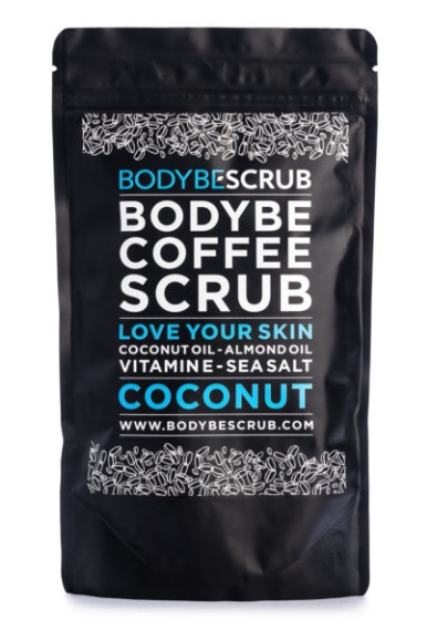 Původní obal kávového peelingu BODYBE